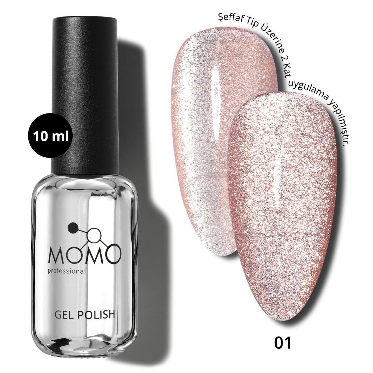 Momo Professional Flash Cat Eye Kalıcı Oje №01 (10ml)