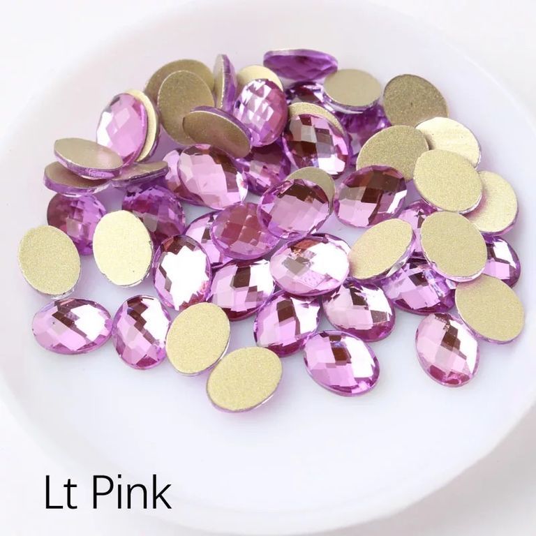 Taş Oval Lt.Pink 6*8mm 2 Adet