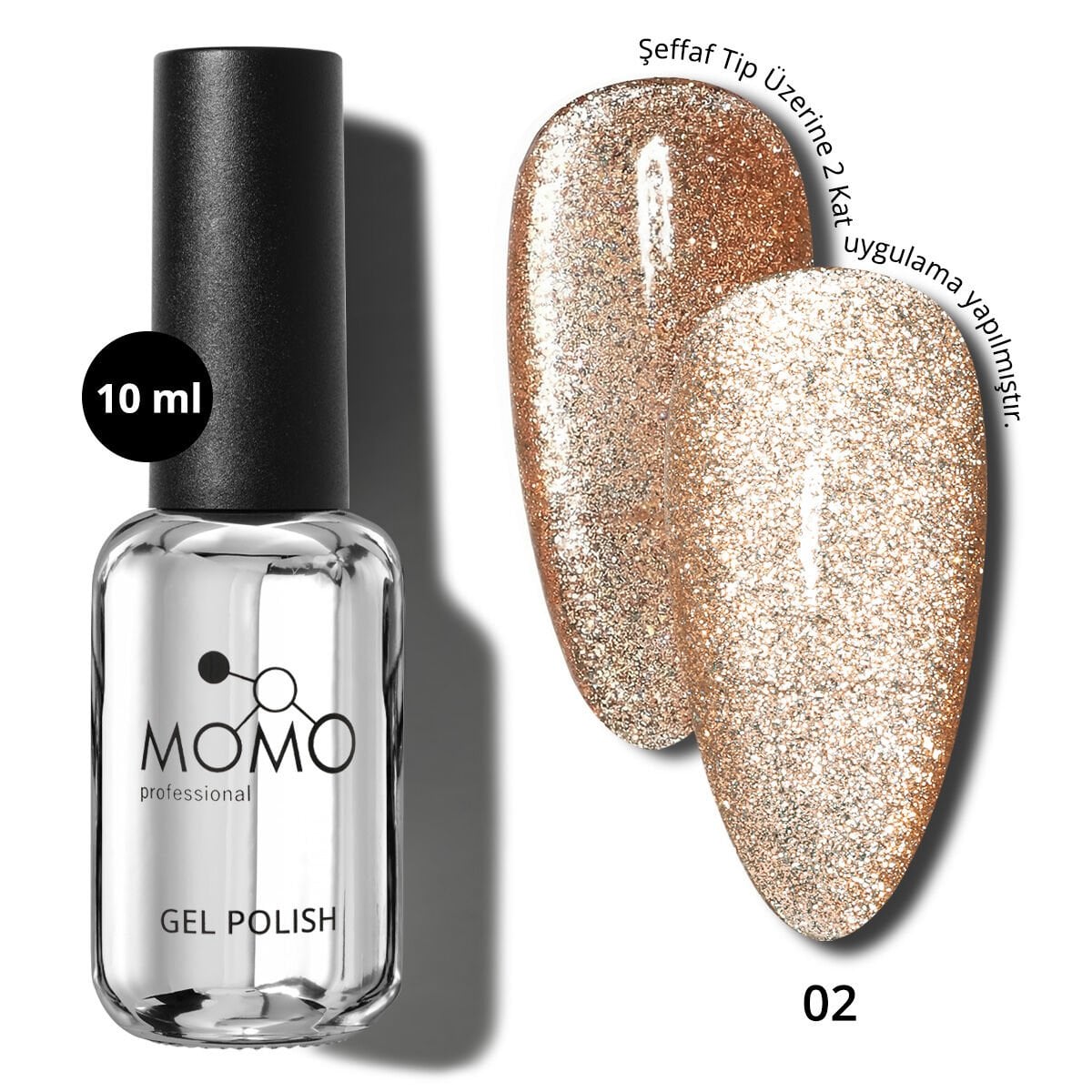 Momo Professional Flash Cat Eye Kalıcı Oje №02 (10ml)