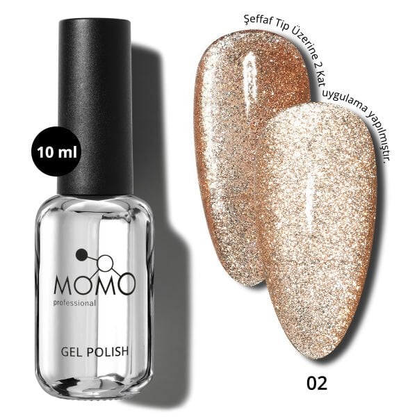 Momo Professional Flash Cat Eye Kalıcı Oje №02 (10ml)