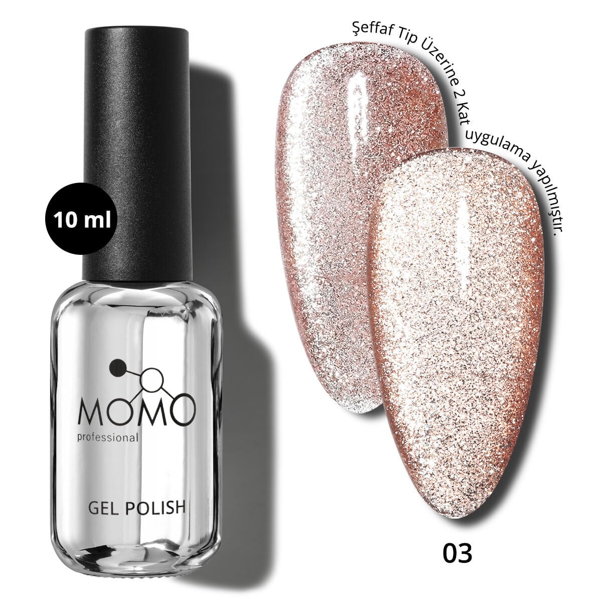 Momo Professional Flash Cat Eye Kalıcı Oje №03 (10ml)