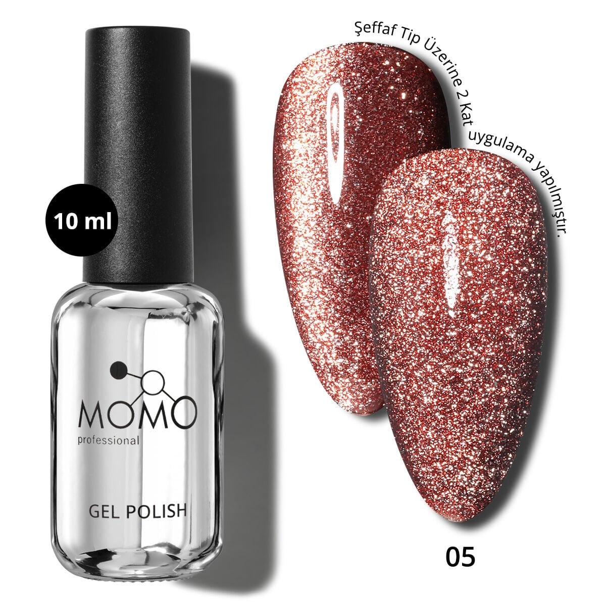 Momo Professional Flash Cat Eye Kalıcı Oje №05 (10ml)