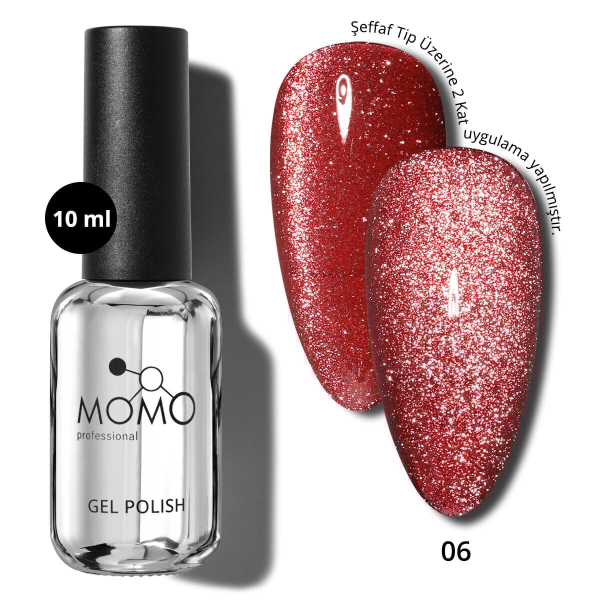 Momo Professional Flash Cat Eye Kalıcı Oje №06 (10ml)