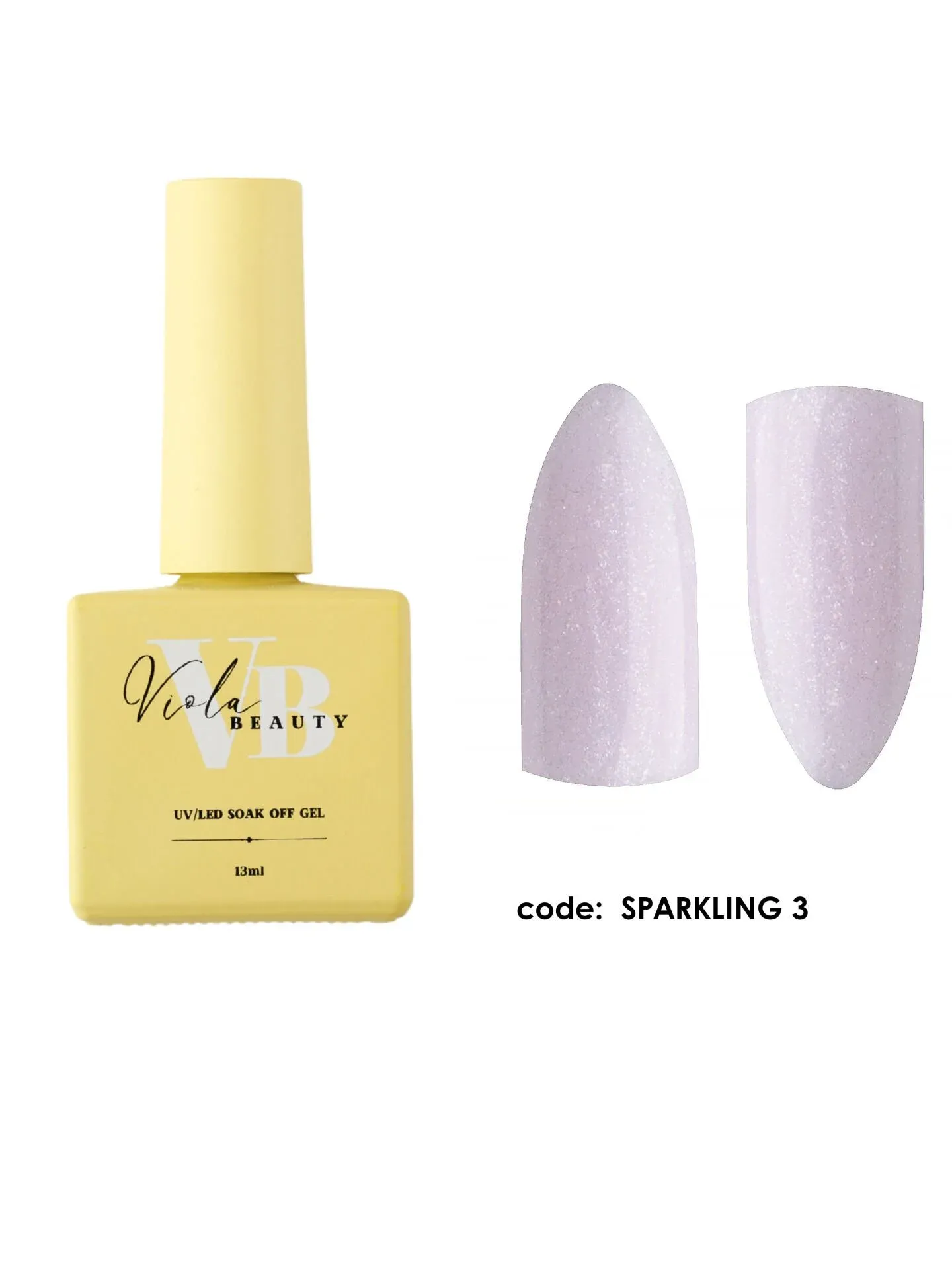 Viola Beauty Sparkling Base Coat #03 - Simli Renkli Base Coat 13 ml