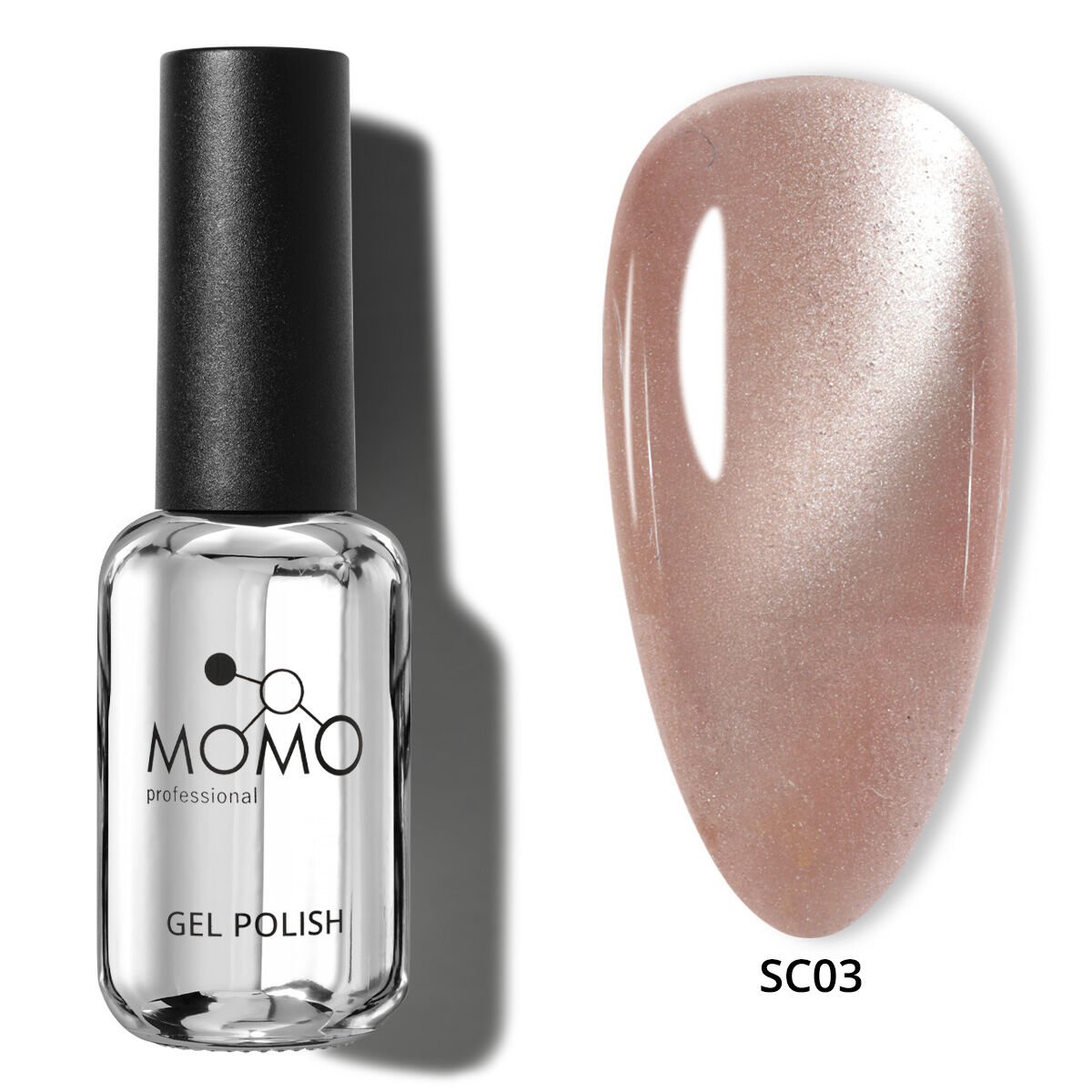 Momo Professional Korean Cat Eye, Silky Cat Eye Kedi Gözü Kalıcı Oje SC03 Sütlü Kahve (10ml)