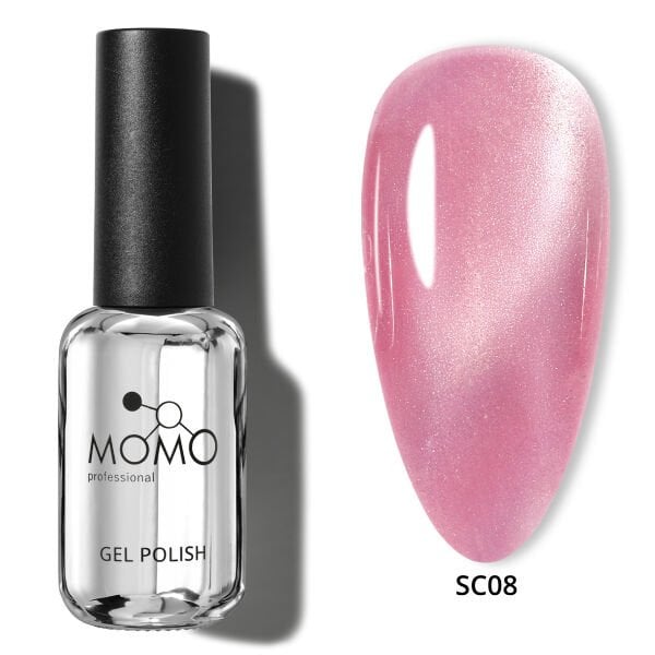 Momo Professional Korean Cat Eye, Silky Cat Eye Kedi Gözü Kalıcı Oje SC08 Pembe (10ml)