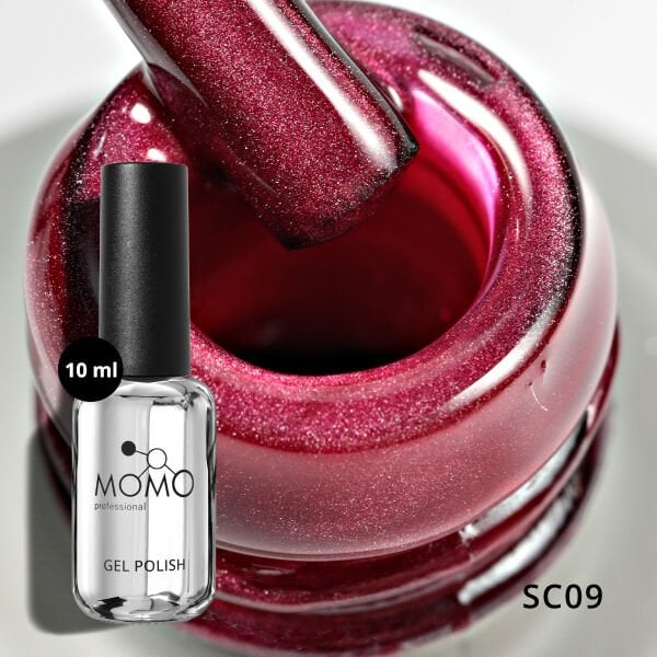 Momo Professional Korean Cat Eye, Silky Cat Eye Kedi Gözü Kalıcı Oje SC09 Açık Burgundy (10ml)