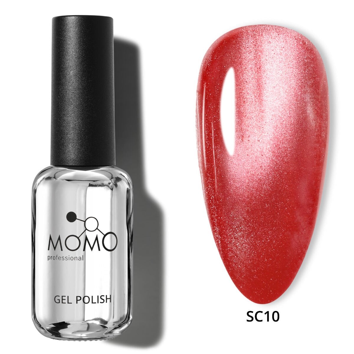 Momo Professional Korean Cat Eye, Silky Cat Eye Kedi Gözü Kalıcı Oje SC10 Kırmızı (10ml)