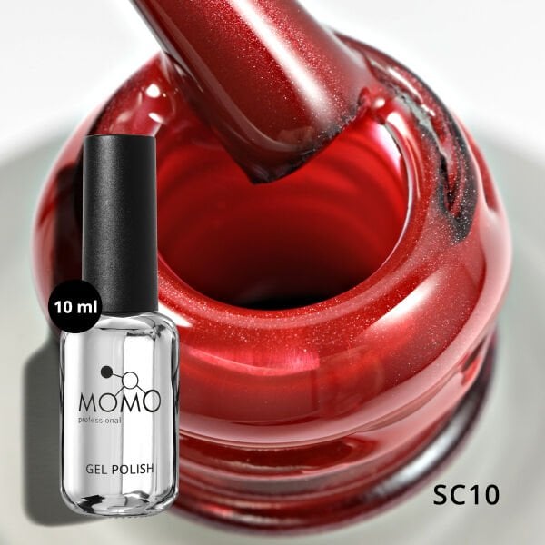 Momo Professional Korean Cat Eye, Silky Cat Eye Kedi Gözü Kalıcı Oje SC10 Kırmızı (10ml)