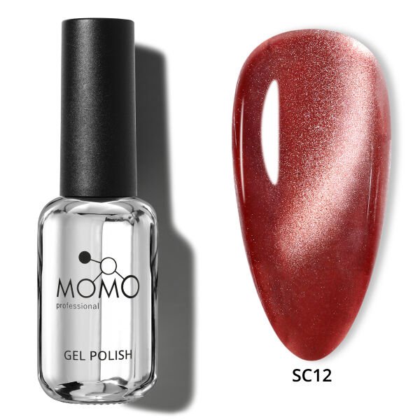 Momo Professional Korean Cat Eye, Silky Cat Eye Kedi Gözü Kalıcı Oje SC12 Bordo (10ml)