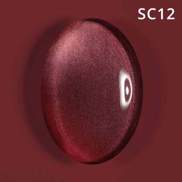 Momo Professional Korean Cat Eye, Silky Cat Eye Kedi Gözü Kalıcı Oje SC12 Bordo (10ml)