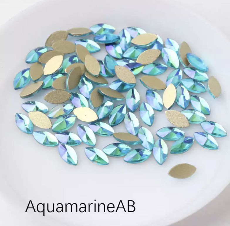 Taş Markiz Aquamarine AB 3*6mm 2 Adet