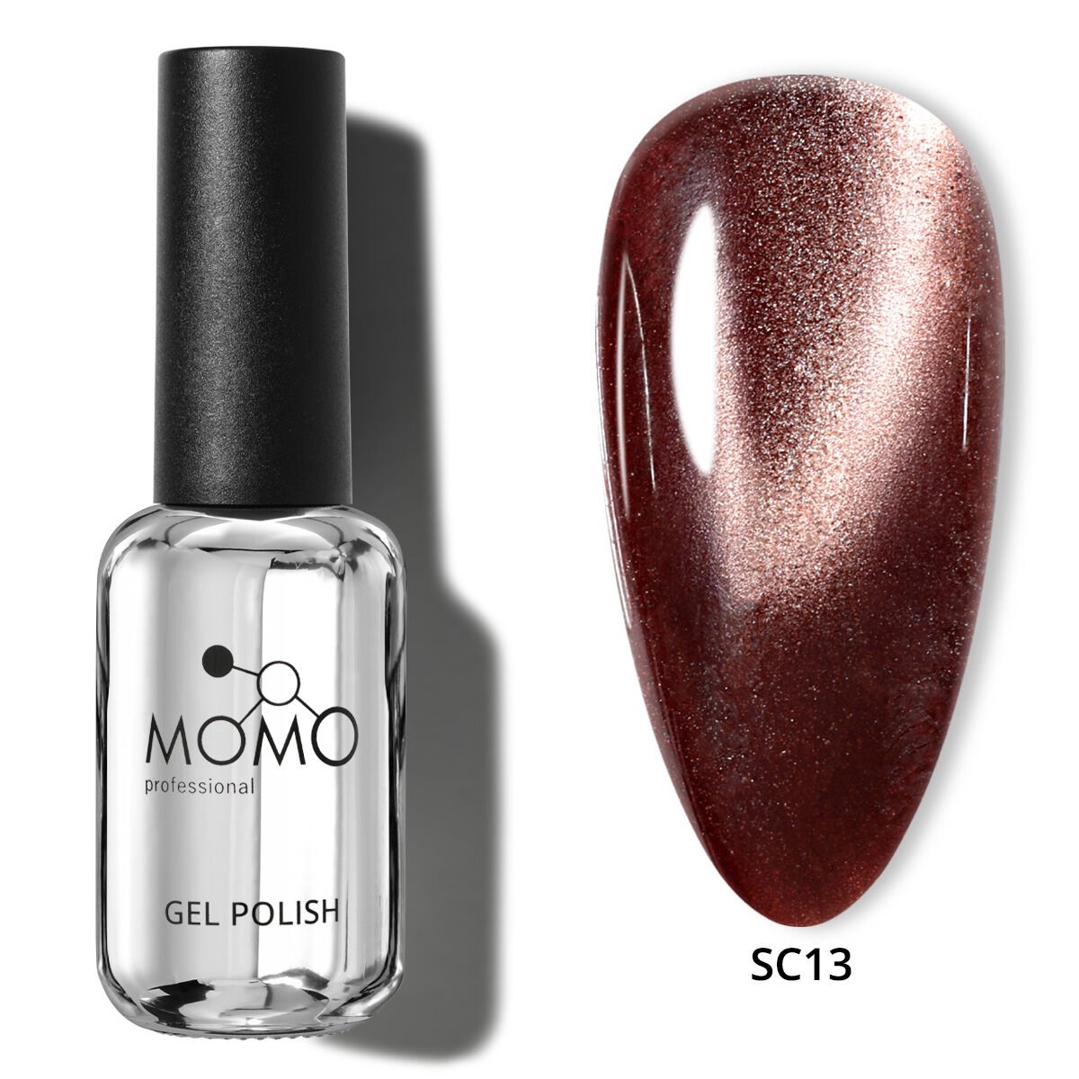 Momo Professional Korean Cat Eye, Silky Cat Eye Kedi Gözü Kalıcı Oje SC13 Kahverengi (10ml)