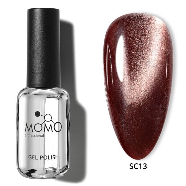 Momo Professional Korean Cat Eye, Silky Cat Eye Kedi Gözü Kalıcı Oje SC13 Kahverengi (10ml)