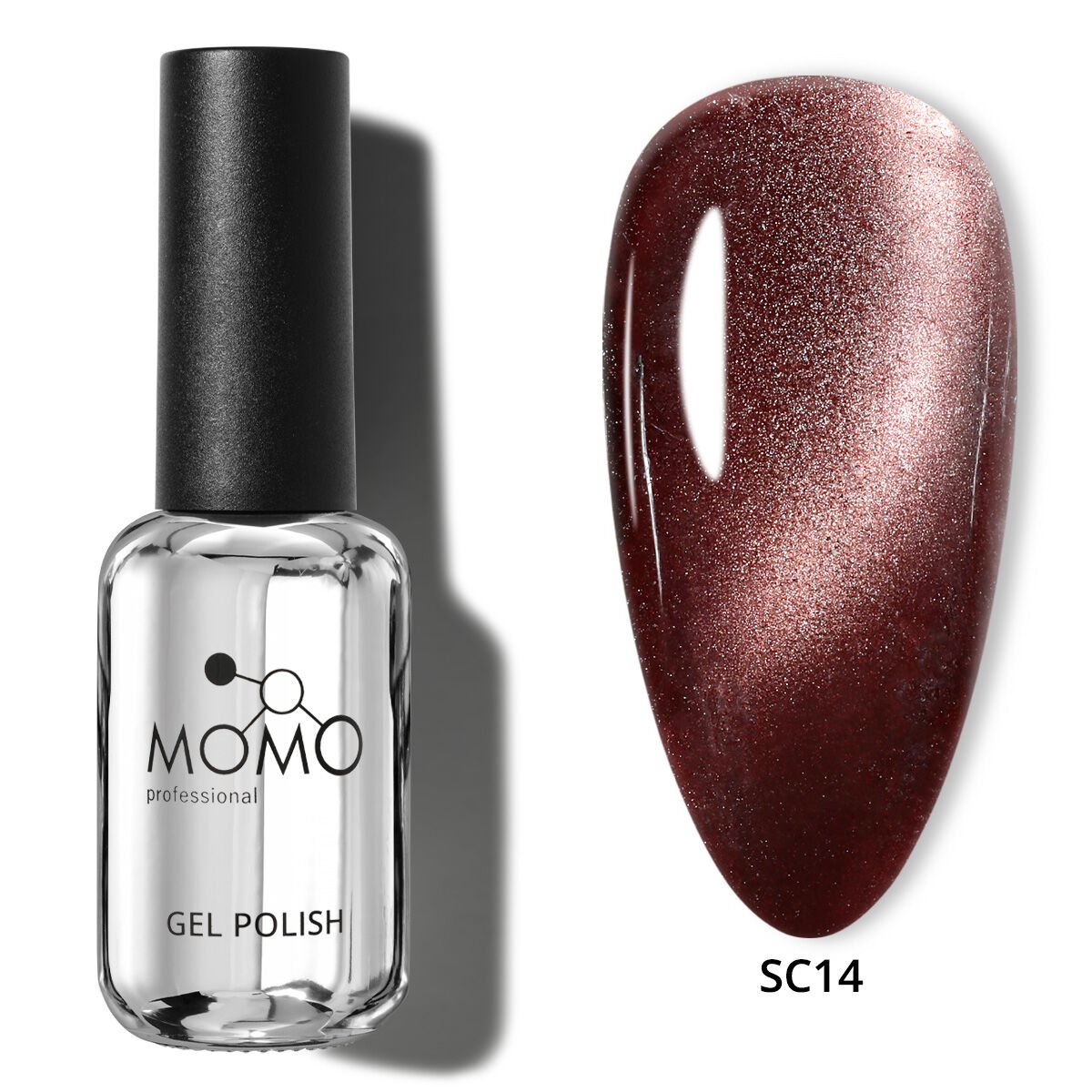 Momo Professional Korean Cat Eye, Silky Cat Eye Kedi Gözü Kalıcı Oje SC14 Zarif Bordo (10ml)