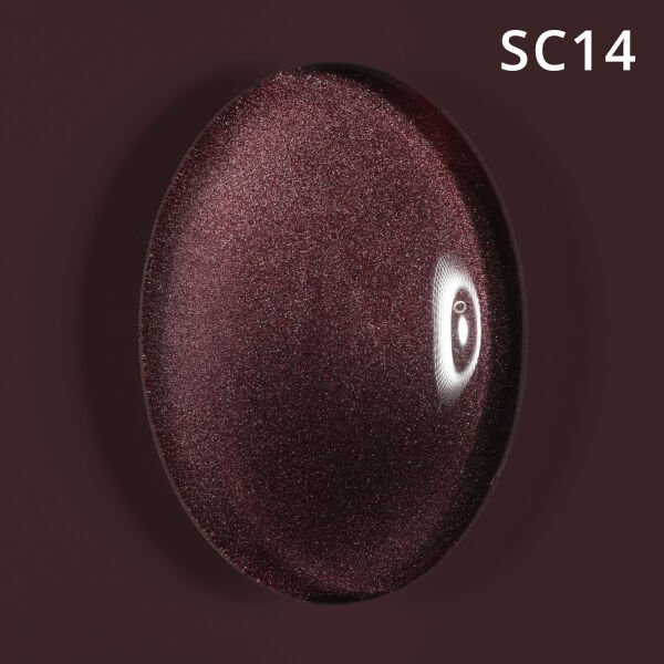 Momo Professional Korean Cat Eye, Silky Cat Eye Kedi Gözü Kalıcı Oje SC14 Zarif Bordo (10ml)