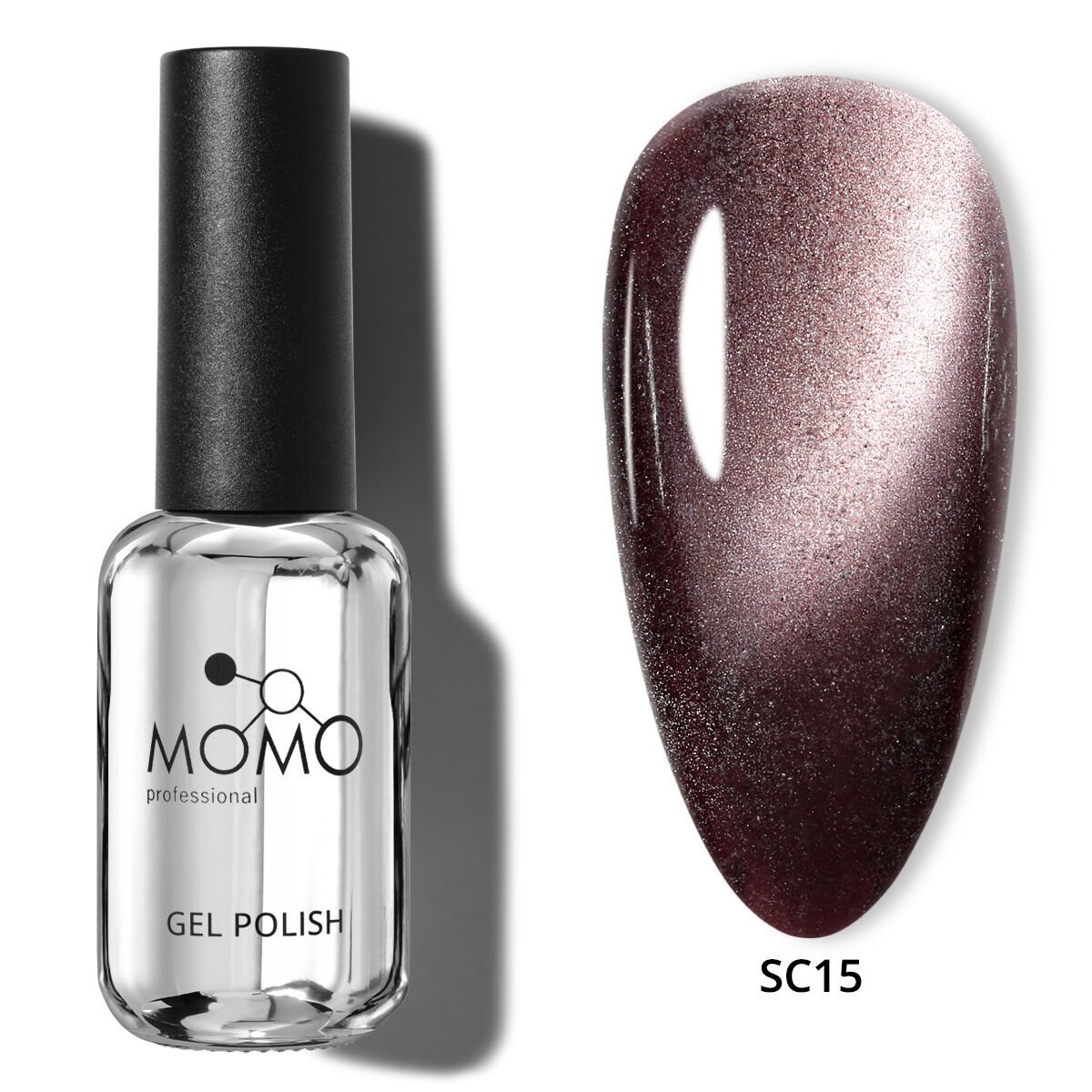 Momo Professional Korean Cat Eye, Silky Cat Eye Kedi Gözü Kalıcı Oje SC15 Bordo Mürdüm (10ml)