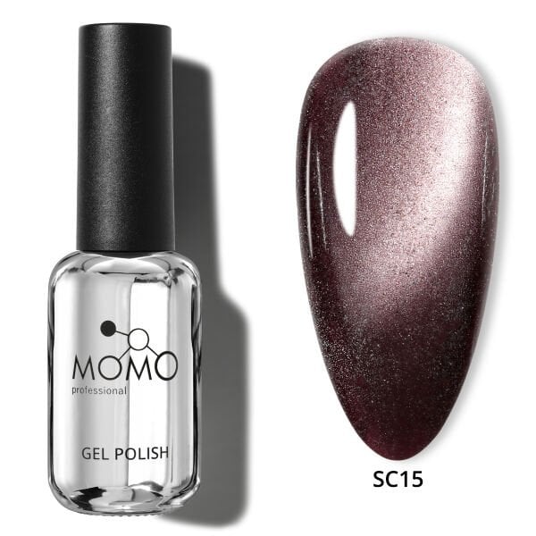 Momo Professional Korean Cat Eye, Silky Cat Eye Kedi Gözü Kalıcı Oje SC15 Bordo Mürdüm (10ml)