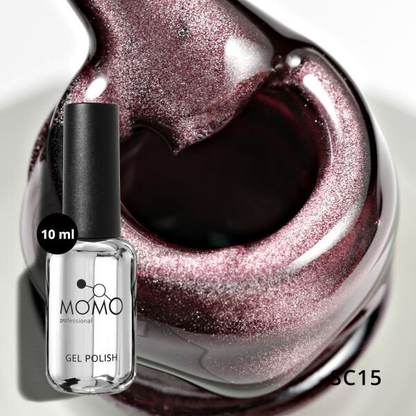 Momo Professional Korean Cat Eye, Silky Cat Eye Kedi Gözü Kalıcı Oje SC15 Bordo Mürdüm (10ml)