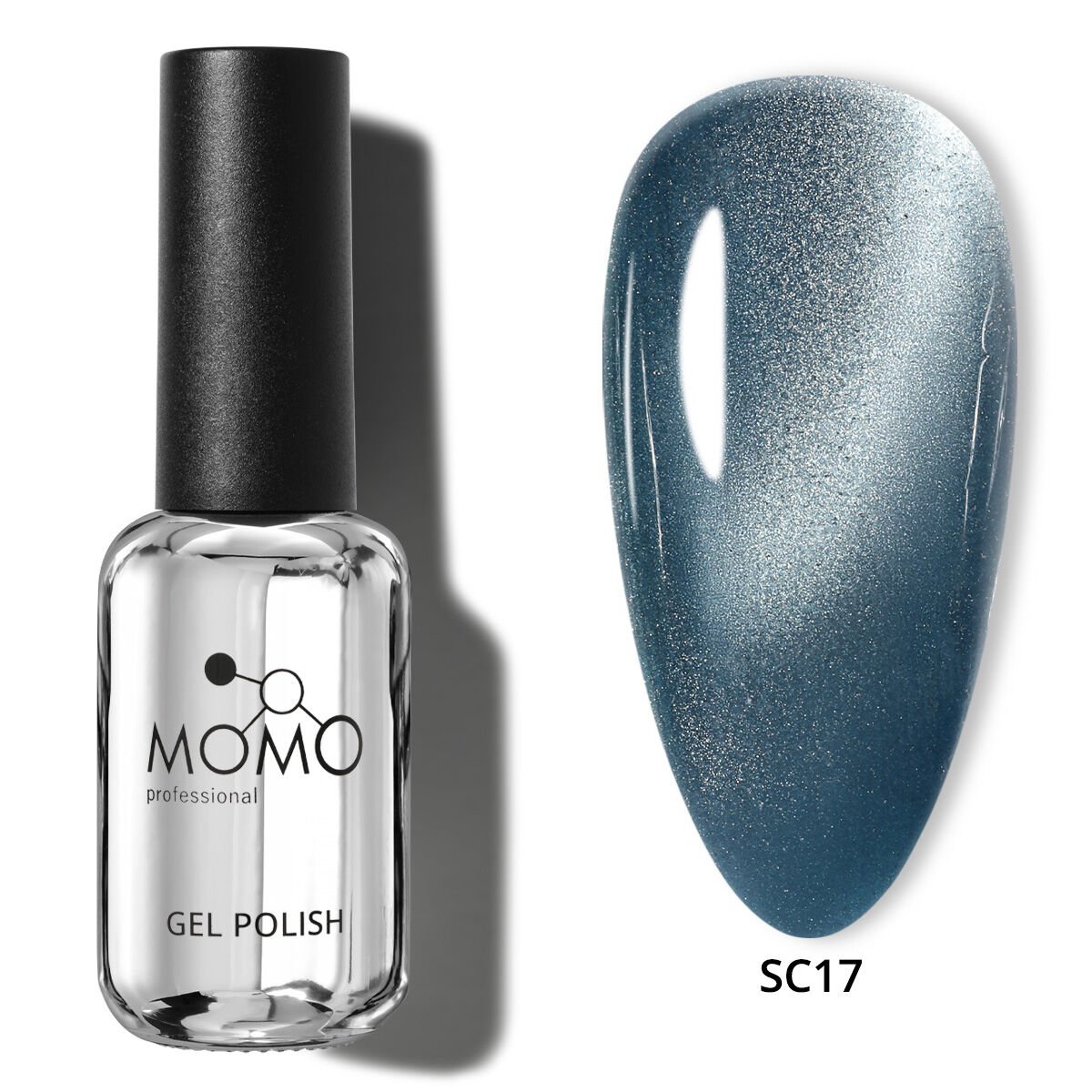 Momo Professional Korean Cat Eye, Silky Cat Eye Kedi Gözü Kalıcı Oje SC17 Mavi (10ml)