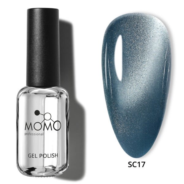 Momo Professional Korean Cat Eye, Silky Cat Eye Kedi Gözü Kalıcı Oje SC17 Mavi (10ml)