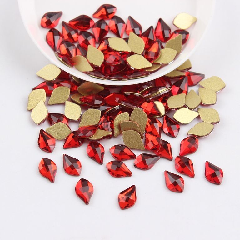 Taş Damla Alev Siam 5*8mm 2 Adet