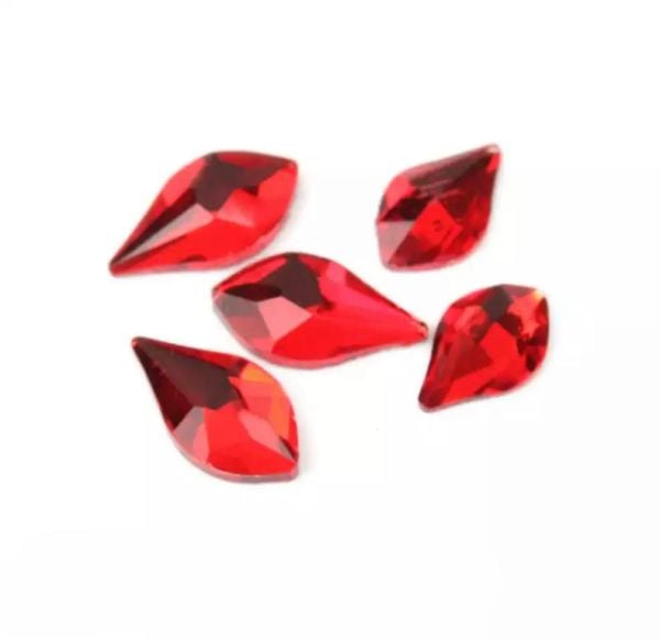 Taş Damla Alev Siam 5*10mm 2 Adet