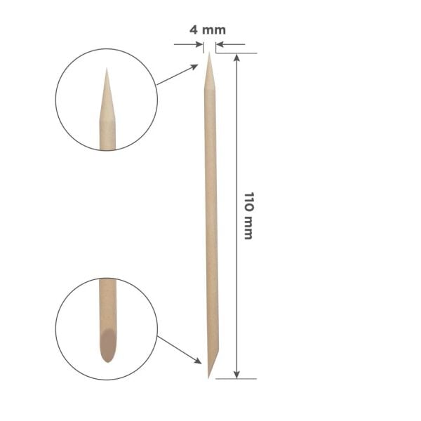 Staleks  Expert Ahşap Portakal Çubuğu, 110 mm (100 adet)