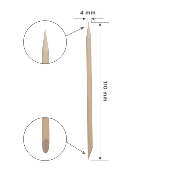 Staleks  Expert Ahşap Portakal Çubuğu, 110 mm (100 adet)