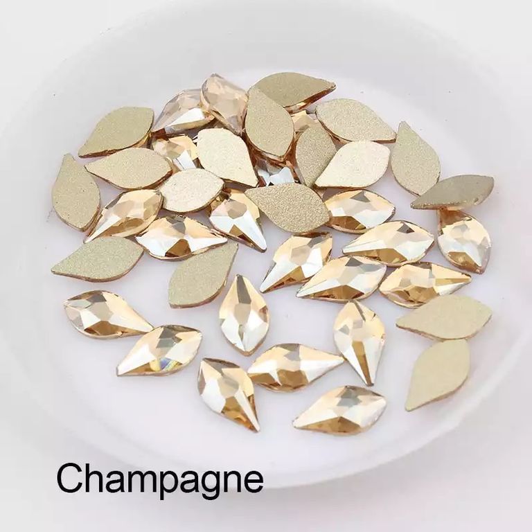 Taş Damla Alev Şampanya 5*10mm 2 Adet