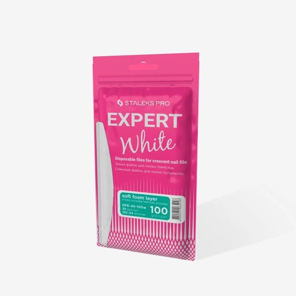 Staleks Expert 40 Yarım Ay Törpü İçin Yumuşak Tabanlı Yapışkan Yedek Törpüler, 100 grit (30 adet)