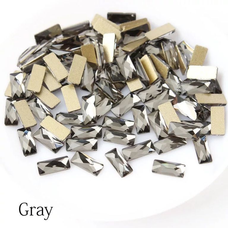 Taş Dikdörtgen Gray 3*7mm 2 Adet