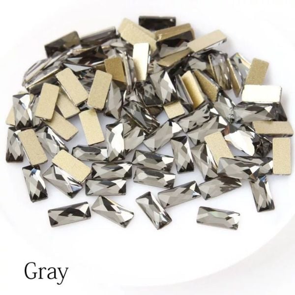 Taş Dikdörtgen Gray 3*7mm 2 Adet