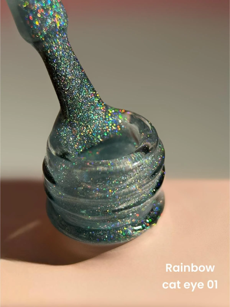 Viola Beauty  Kalıcı Oje Rainbow Cat Eye (Holografik Cat Eye Oje) #0001 13 ml