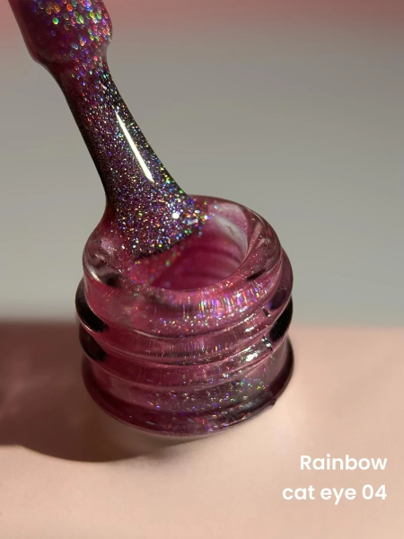 Viola Beauty  Kalıcı Oje Rainbow Cat Eye (Holografik Cat Eye Oje) #0004 13 ml