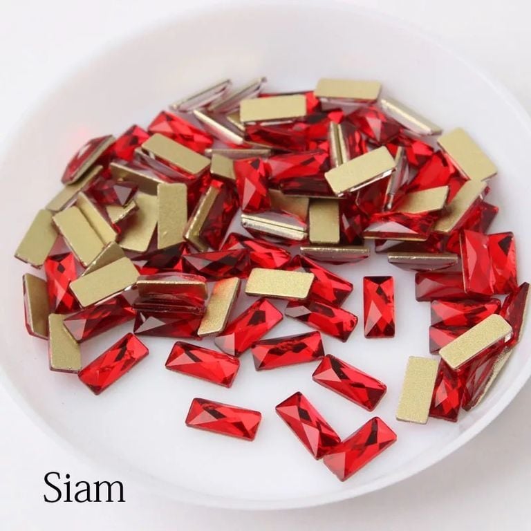 Taş Dikdörtgen Siam 3*7mm 2 Adet