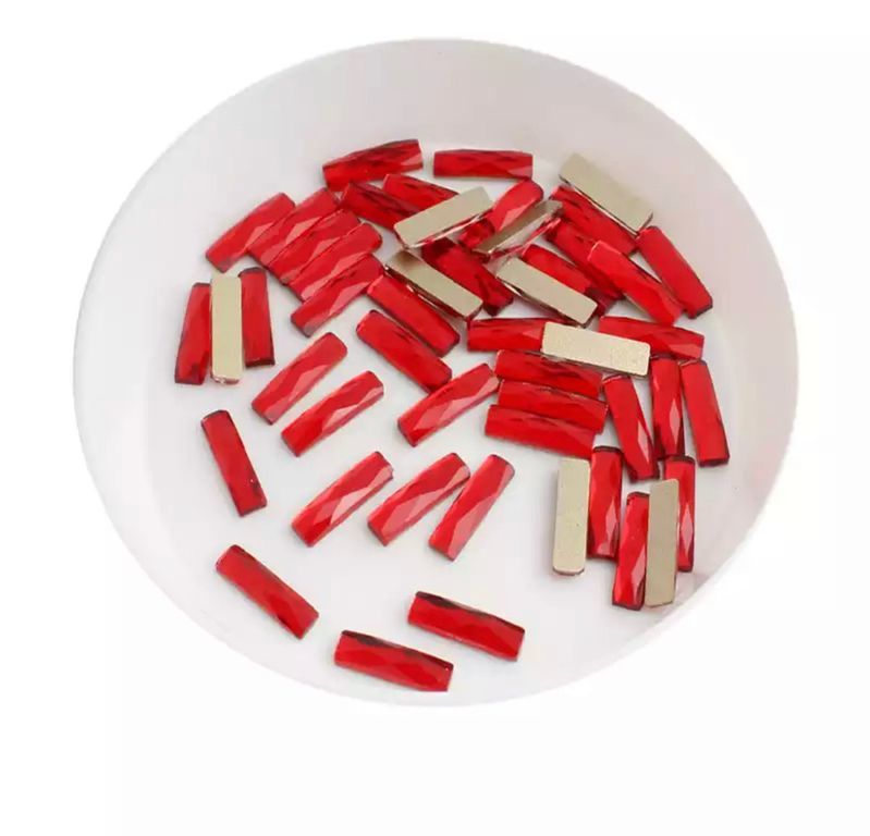 Taş Dikdörtgen Red 2,5*9mm 2 Adet