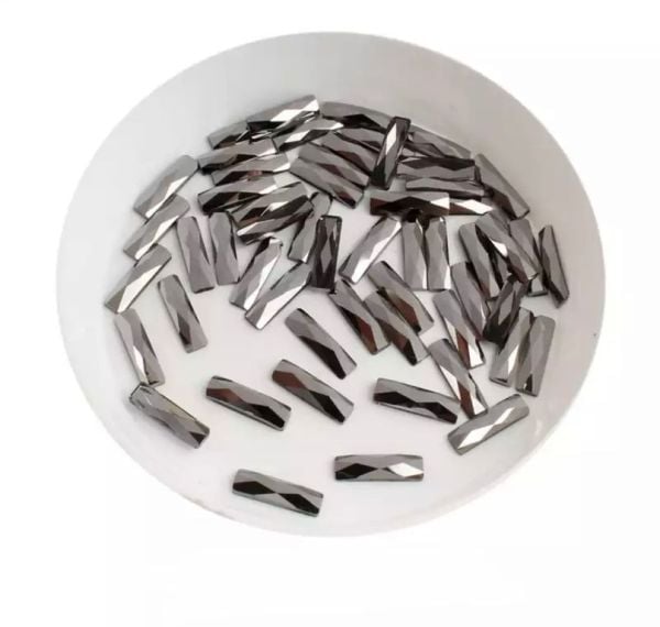 Taş Dikdörtgen Hematite 2,5*9mm 2 Adet