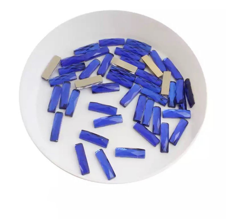 Taş Dikdörtgen Sapphire 2,5*9mm 2 Adet