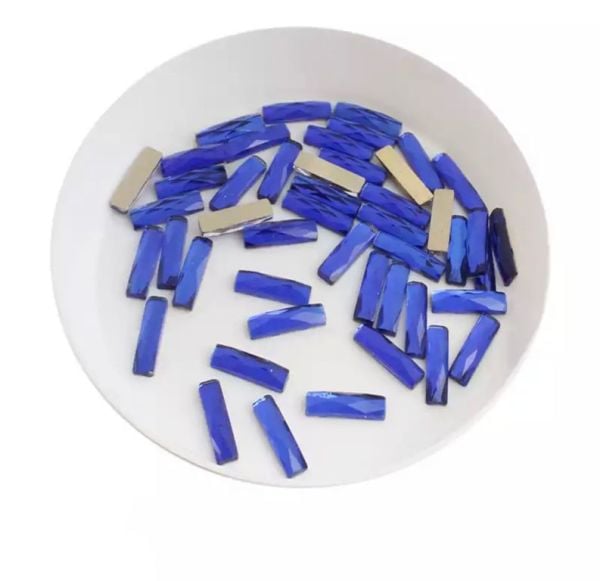 Taş Dikdörtgen Sapphire 2,5*9mm 2 Adet