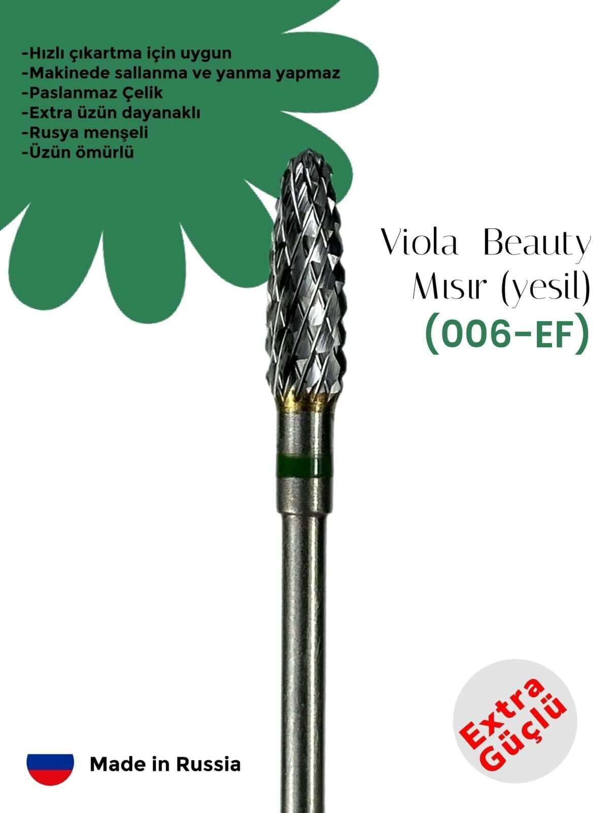 Viola Beauty Mısır Çıkartma Yeşil Freze (006-EF) Extra Güçlü