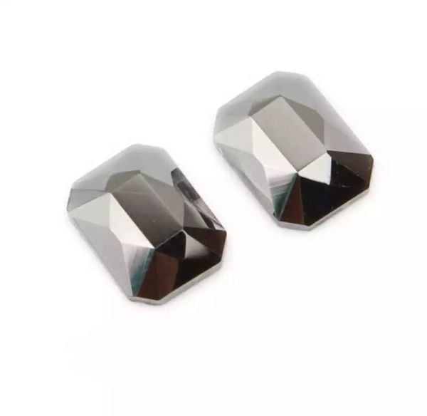 Taş Dikdörtgen Hematite 6*8mm 2 Adet