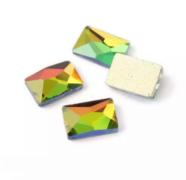 Taş Dikdörtgen Rainbow (ок) 4*6mm 2 Adet