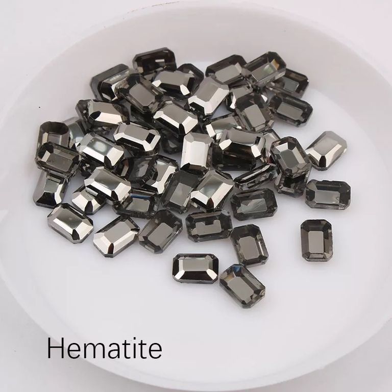 Taş Dikdörtgen Hematite (мк) 4*6mm 2 Adet