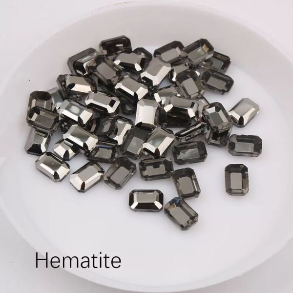 Taş Dikdörtgen Hematite (мк) 4*6mm 2 Adet