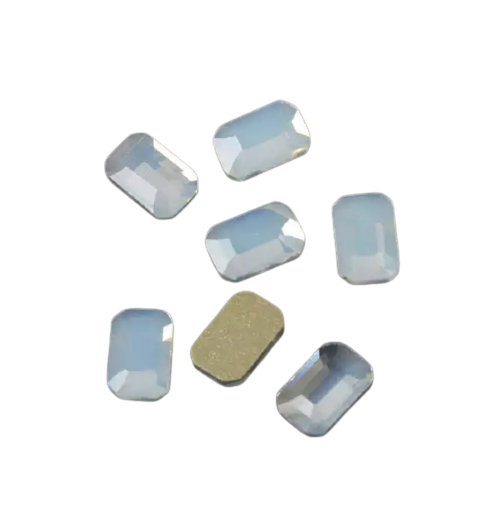 Taş Dikdörtgen Beyaz Opal (мк) 4*6mm 2 Adet