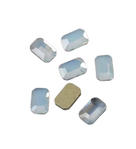 Taş Dikdörtgen Beyaz Opal (мк) 4*6mm 2 Adet