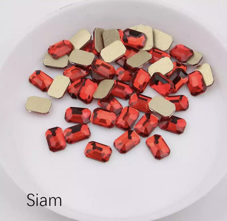 Taş Dikdörtgen Siam (мк) 4*6mm 2 Adet