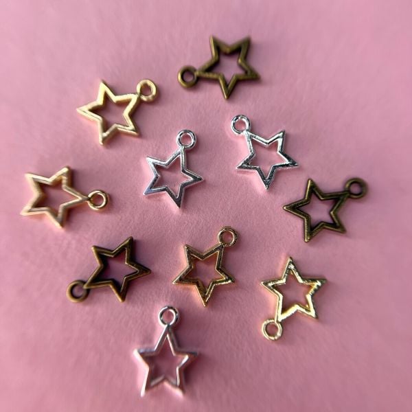 Zoo 1861 3D Metal Yıldız 10 Adet Çeşitli Renk