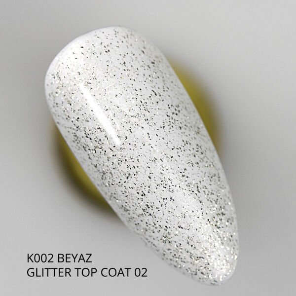 Momo Professional Glitter Top Coat 02, Altın Sim, 9 ml